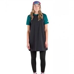 Topo Designs Womens Global Sleeveless Nylon Dress Small Black Pockets Travel NEW